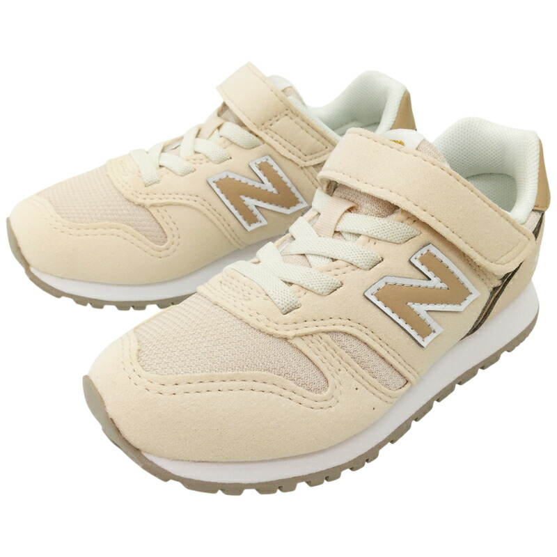 NEW BALANCE ニューバランス NB YV373 キッズ ジュニア ローカットスニーカー ベージュ(TM2) チャイルドシューズ 子供靴 マジックテープ 男の子 女の子 耐久 クッション性 定番モデル 新色 2025年秋冬モデル