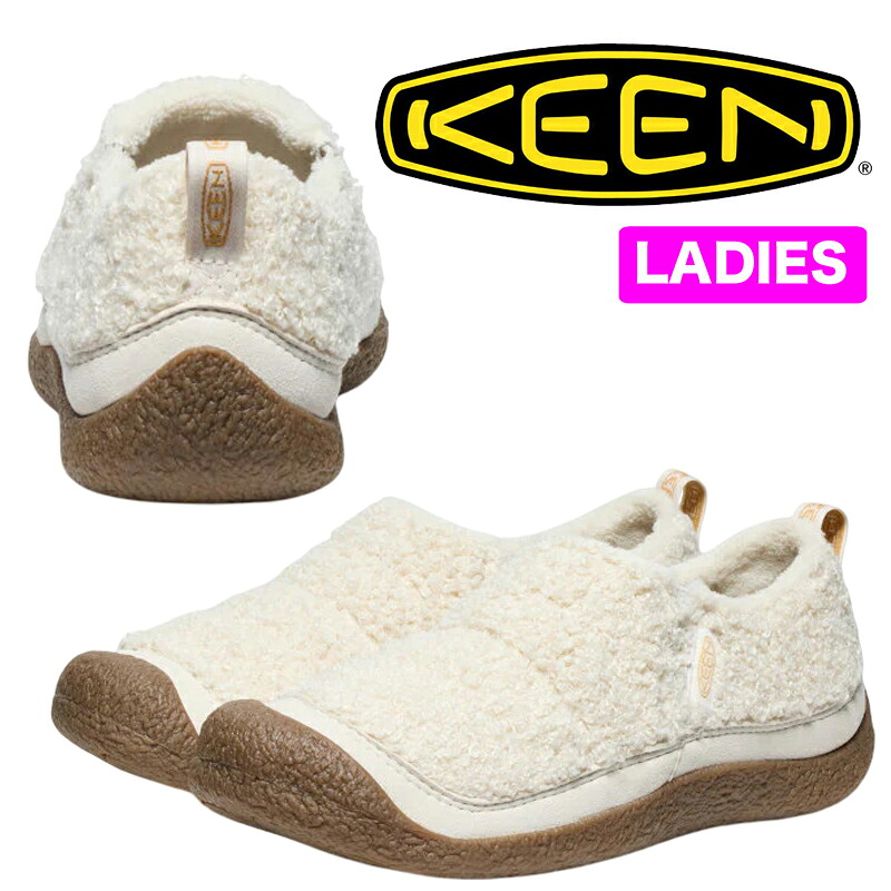 KEEN キーン Howser2 ハウザー2 1029731 レディース スリッポン Birch/Curry 伸び伸びするシューズ 亭主もち お坊っちゃん キャンプシューズ アウトドア 普段履き 心地よいシューズ 事務室履き 側面ゴア
