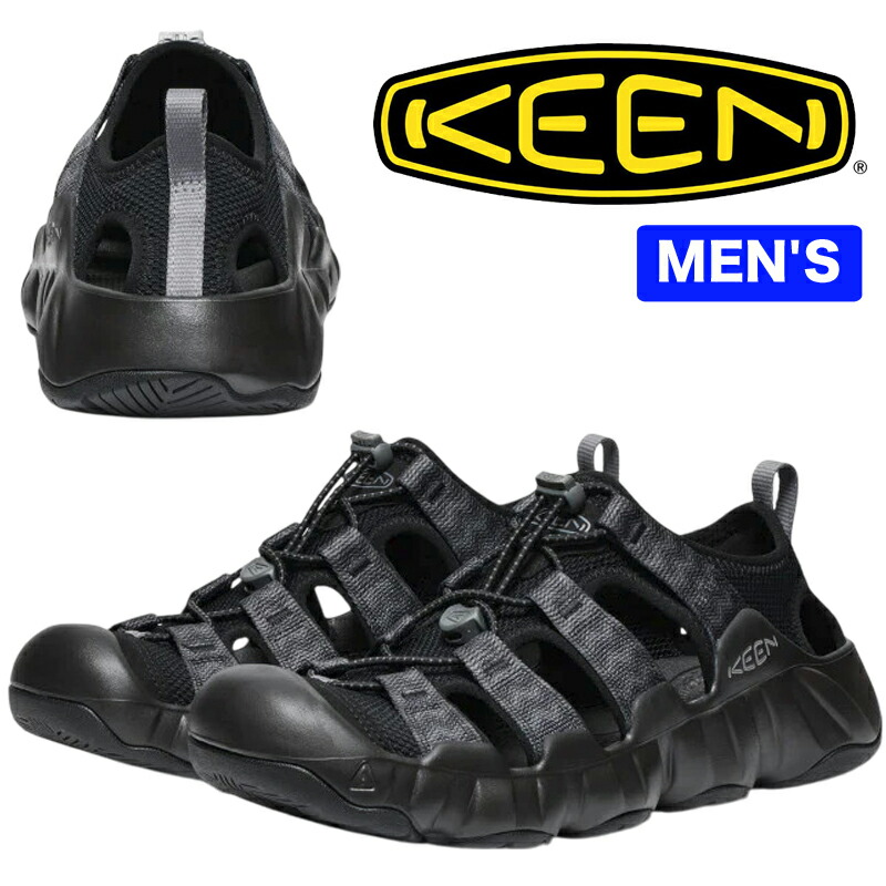 KEEN キーン HYPERPORT H2 ハイパーポート エイチツー 1028652 メンズ ハイブリットサンダル Black/Steel Grey 水陸両用サンダル キャンプシューズ アウトドア オール時期 黒いこと