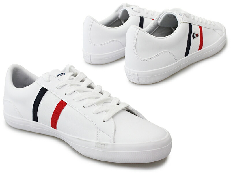 手数料安い 楽天市場 ラコステ Lacoste Lerond Tri 1 ルロン Tri 1 ホワイト ネイビー レッド 407 Cma0044 Cma044l メンズスニーカー ローカット レザーシューズ カジュアル 紐靴 レースアップ 普段履き スポーツカジュアル 快適 消臭 防菌 人気モデル 継続モデル