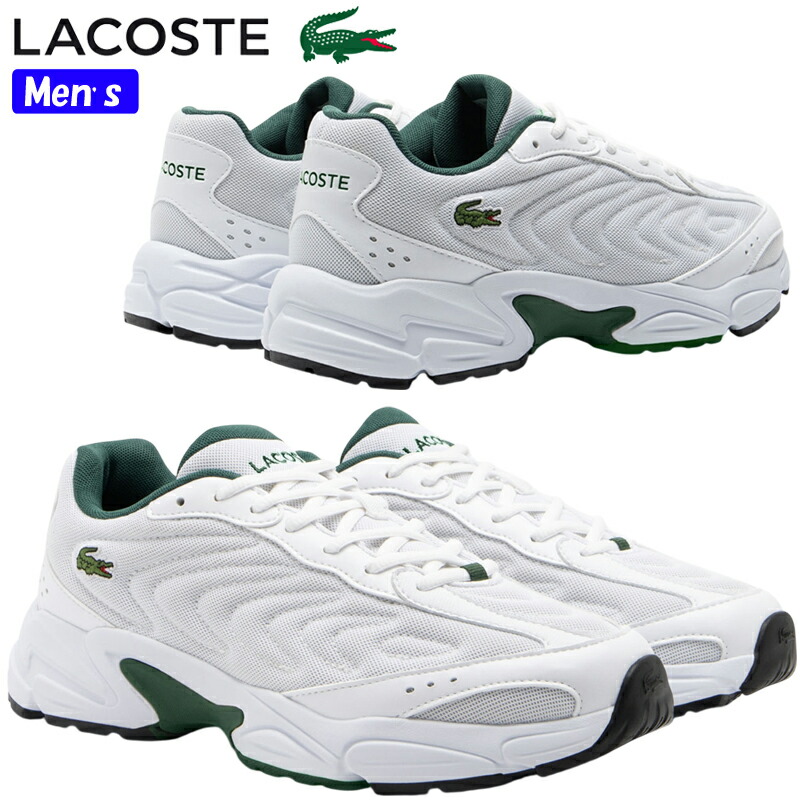 LACOSTE ラコステ STORM 96 2K LITE 1251 SMA メンズ ローカットスニーカー 49SMA0023 白いこと/うす暗い緑であること(1R5) 運動競技心地よい 紐靴 通気性 普段履き ダットシューズ スポーティ 紅茶軍事基地