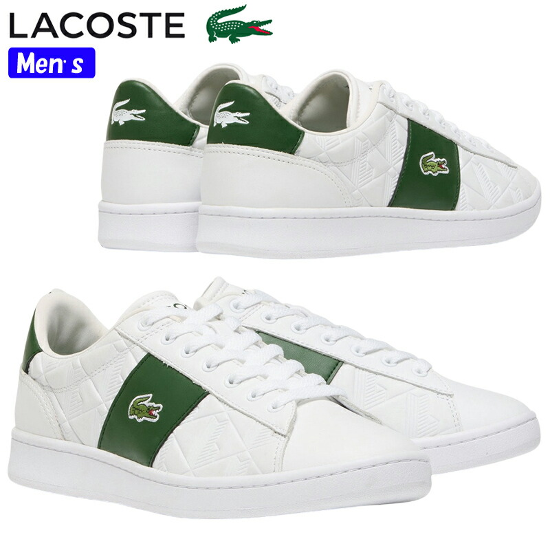 LACOSTE ラコステ CARNABY SET 1252 APAC SMA メンズ ローカットスニーカー 49SMA0219 白いこと/緑であること(1R5) 運動競技心地好い スムースレザー 厚地の外套系 紐靴 スピード競技引き上げる 普段履き カーナビー スポーティ
