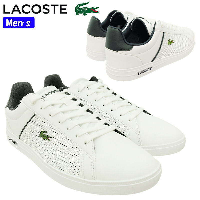 LACOSTE ラコステ LITE BASE 224 1 SMA メンズ ローカットスニーカー 48SMA0113 白いこと/靉靆たる緑であること(1R5) 運動競技心地好い WHITE 紐靴 スピード競技引き上げる 普段履き スポーティ ともし火軍事基地