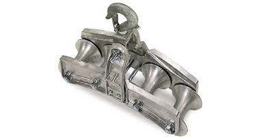 006□おすすめ商品□YASUDA 4連金車 K1119F] ヤスダ 安田 YASUDA 4号金車 アルミ製 ケーブルローラー 4連金車