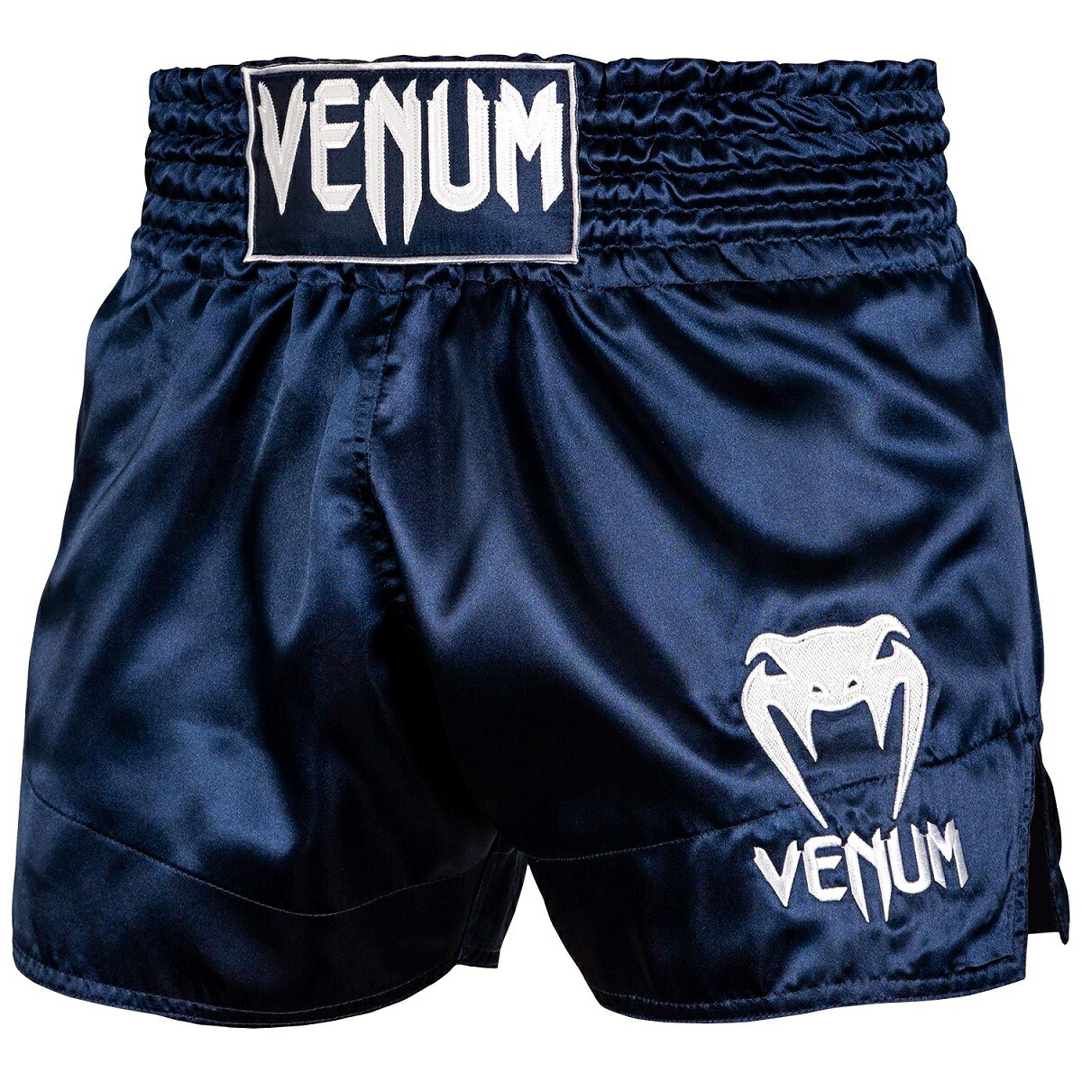 VENUM ムエタイトランクス MUAY THAI SHORTS CLASSIC (ネイビーブルー×ホワイト) //キックパンツ ボクシング トランクス スポーツウェア 格闘技 送料無料