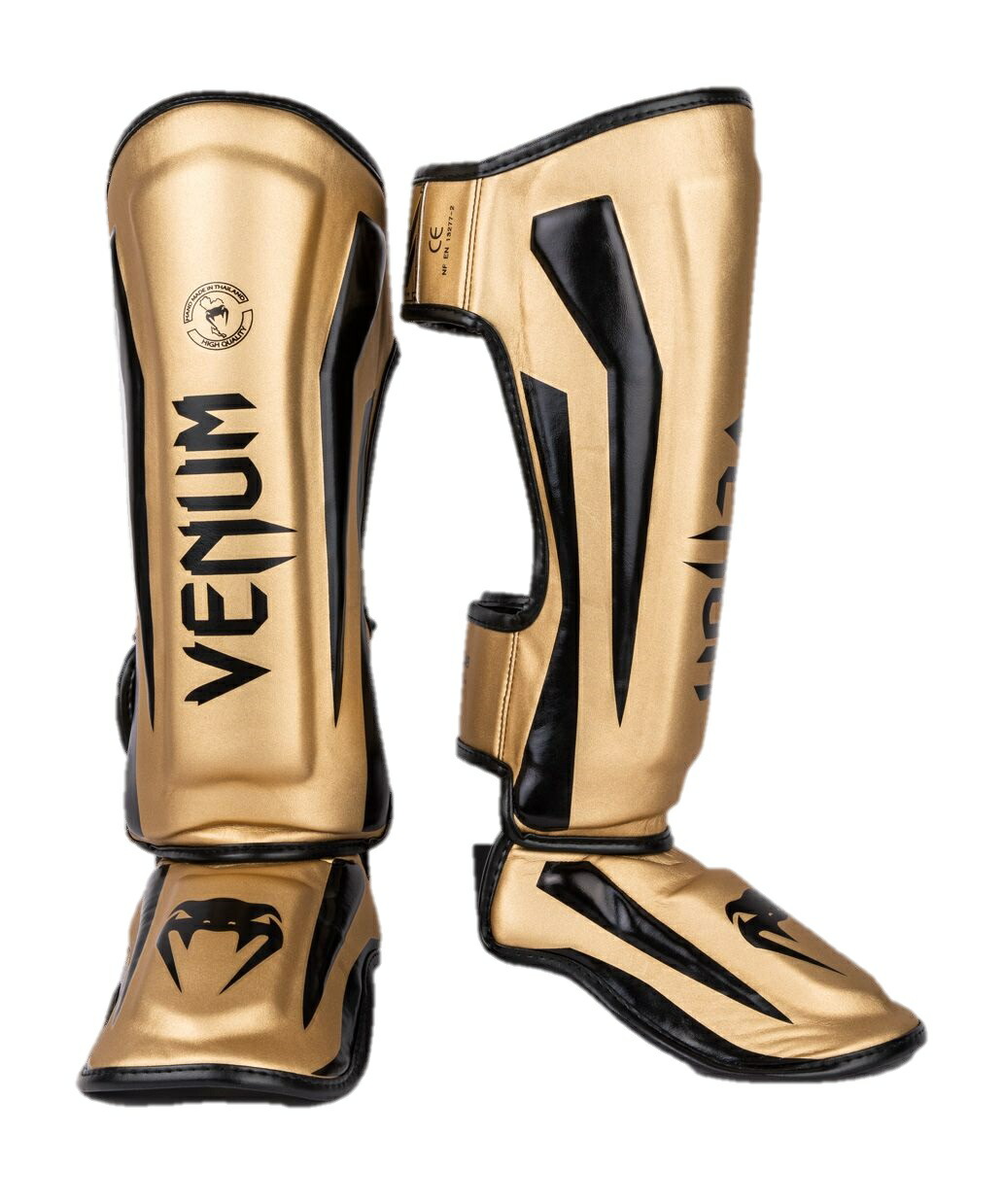 VENUM レッグガード ELITE SHIN GUARDS （ゴールド×黒いこと） VENUM-1394-449 //レガース キックボクシング 格闘技 安全装置 プロテクター 貨物輸送無料