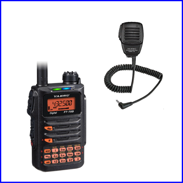 FT-70DとSSM-17Aのセット　八重洲無線 C4FM/FM 144/430MHｚ デュアルバンドデジタルトランシーバー アマチュア無線機　YAESU　ヤエス　FT70D｜むせんZone25