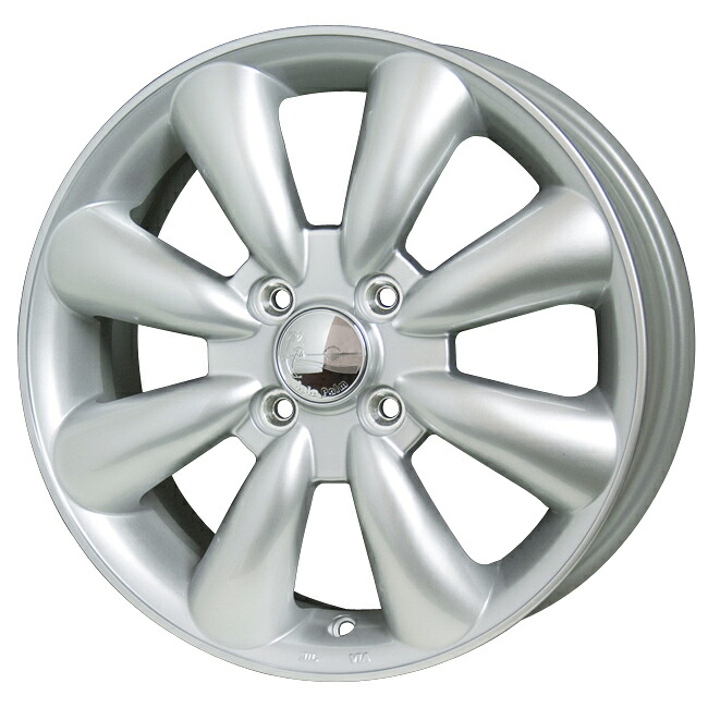 13インチ KC-8 ホイール 4J+43 4H-100 1本 シルバー ワゴンR ミラ N-ONE タント ムーブ アルト ハスラー 業販