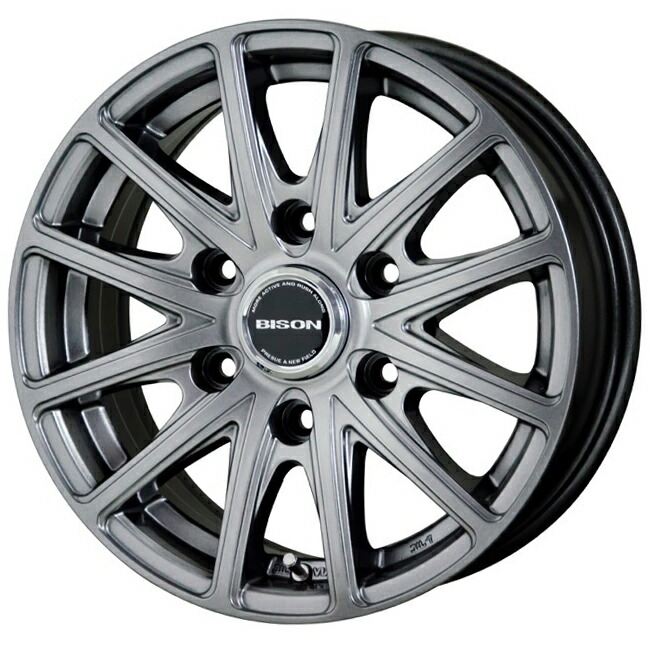 【お買い物マラソン最大28倍】 15インチ バイソン BN-01 6J+44 キャラバン シルバー 6H-139.7 1本 NV350 業販