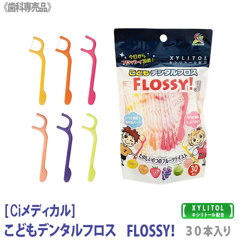 市場 おひとり様2点まで デンタル メール便のみ こども 30本入り FLOSSY フロス