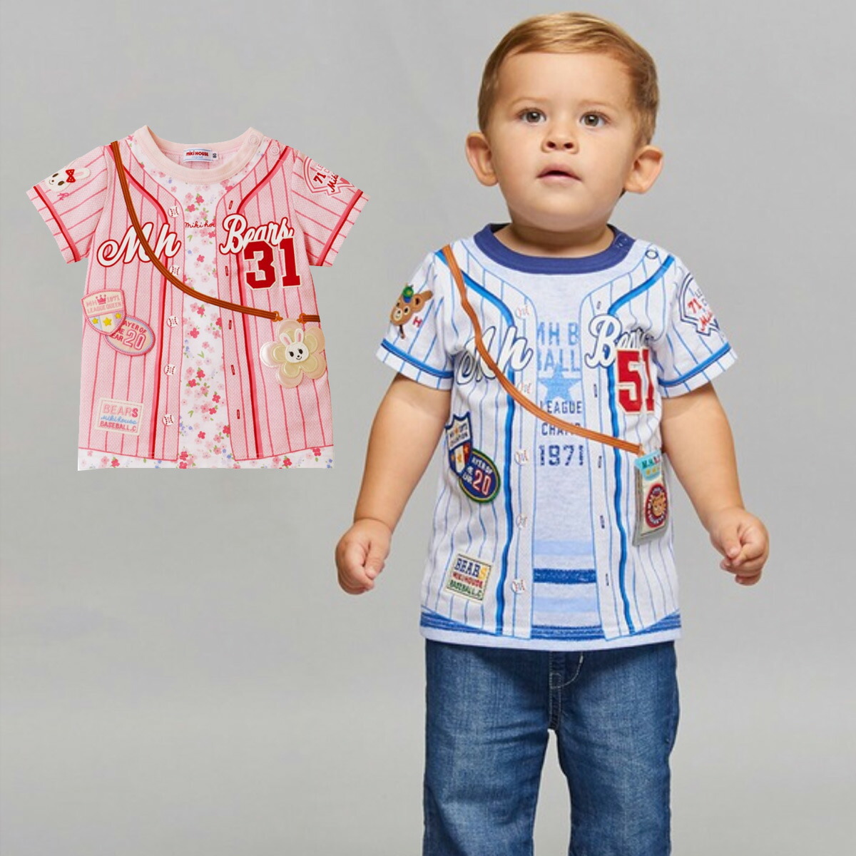 楽天市場】ミキハウス ダブルB キッズウェア ベースボールシャツ 61