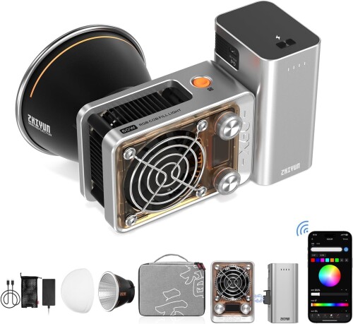 (堅苦しさ主要店)ZHIYUN MOLUS X60RGB COMBO 映像媒体点火装置 60W COB映画化用点火装置 色気温2700K-6500K CRI95+ TLCI97+ 掛け目683g 映画化点火装置点火装置 軽さ 静音 APP抑えつける 室外映画化/制作室映画化/生放送/TVC映画化/商いもの映画化/人