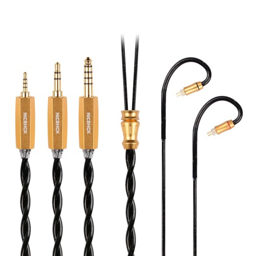 楽天市場】NICEHCK DualGod イヤホンリケーブル 古河銅銀メッキと