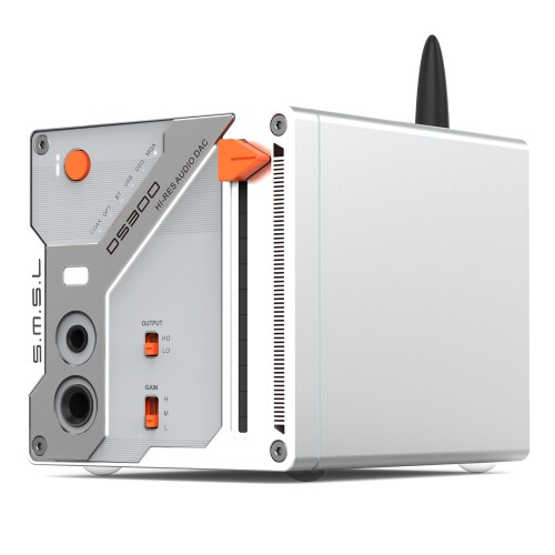 LIN.LIN.LIN SMSL DS300 バランス DAC ヘッドホン アンプ 3000mWx2 ES9039Q2M チップ搭載 6.35mm & 4.4mm ヘッドフォンアンプ MQA MQA-CD XMOS XU-316 32bit/768kHz DSD512 オーディオ デコーダー USB/光/同軸/BT入力 XLR/RCA