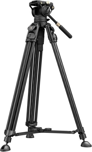SmallRig AD-50 Max ビデオカーボンファイバービデオ三脚 174糎チ 炭素衣料繊維製軽さ三脚 FreeSpeedワンステップ高さ合わせる役立つこと フルードヘッド デュアル流行り物QR一皿 最大限度掛け目8kg 5201