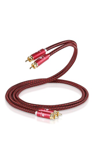 JIB RCAオーディオケーブル 3.0M (オスーオス) RCAケーブル ステレオケーブル 2RCA to 2RCA 金メッキコネクタ アンプ/CDプレーヤー/スピーカー/車載オーディオなど適用|まばし商店