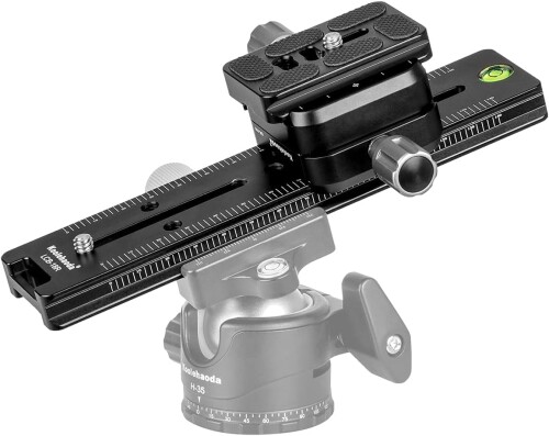 Koolehaoda 180mmレールArca SwissクイックリリースプレートダブルダブテーQRボード両面クイックリリースクリップ付き、DSLR/ミラーカメラ/レンズに適し、アルカスイス規格と互換性があり、水