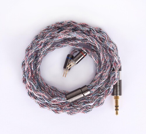 2pin3.5mmリケーブル 純銀＋銅銀パラジウム合金＋銀メッキ線材 0.78mm CIEM2pinイヤホンアップグレードケーブル 3.5mmステレオ CIEM2pinイヤフォン交換ケーブル (2pin3.5mm)｜まばし商店