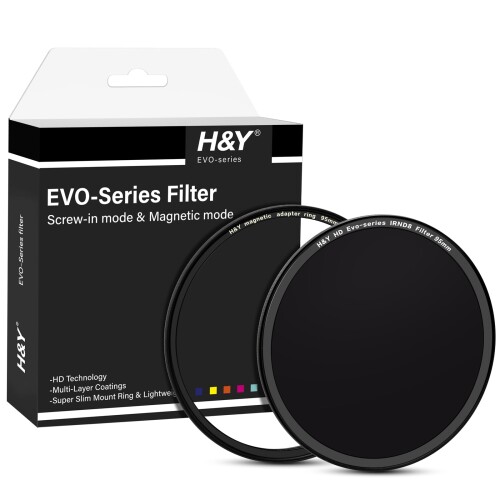 H&Y NDフィルター 95mm EVO IRND8 フィルターキット エボ マグネット式 ねじ込み式両対応 ND8 3段分減光 薄枠 帯電防止 防汚 撥水 防傷 EN8-95