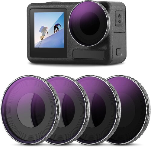 NEEWER NDフィルターセット コンパチブル DJI Osmo Action 5 PRO/Action 4 4枚 ND8/PL ND16/PL ND32/PL ND64/PL ND/CPL アクションカメラレンズアクセサリー マルチコートHD光学ガラス/アルミ枠｜まばし商店