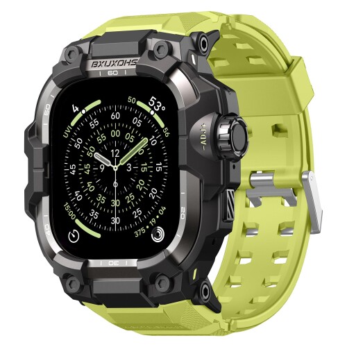 アップルウォッチ ダンス楽隊 46粍 原則として型保護すること入れもの for apple watch ダンス楽隊11/10 for メンズ 原則として型 TPU ミリタリー点数の耐衝撃バンパー押しかぶせる、通気性 飾り気の無い作り付ける、運動競技 iWatch 11/10 胴締め