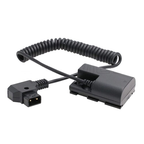 SZRMCC D-tap to New DR E6（LP E6）Dummy Battery for Canon 60D 70D 80D Camera and SmallHD 501 502 702 Monitor (Coiled Cable)