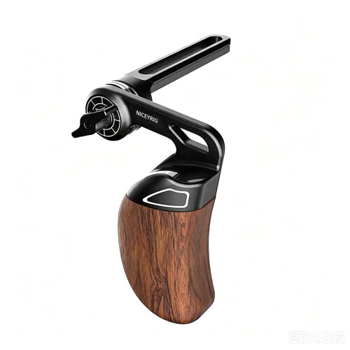 NICEYRIG ARRI標準ロゼットハンドル カメラハンドル 木製カメラハンドル+ナットレール NATOレール付き 拡張性 RED DSMC2 / Kinefinityなど小型シネマカメラに対応 (右手用）－416