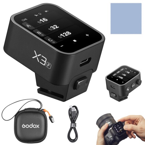 Godox X3F タッチスクリーン TTL ワイヤレス フラッシュ トリガー 送信機 GODOX TT600S、TT600、AD300PRO、V1 シリーズ、TT685II,V860IIIおよびその他のフラッシュ モデルと互換性があります Fujifilmカメ