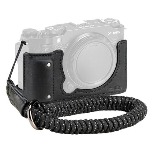 SmallRig X-M5用 写真器用ハーフケースキット FUJIFILM相応うX-M5専用 レザーハーフケース リストストラップ 本革原料品 携帯型 防御すること役立つこと付き添い人 4879