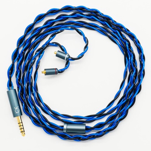 SoundsGood Blhwt バルフート 4芯 ハンドメイド リケーブル 高純度 純銀 銅銀合金 銀メッキ 無酸素銅 OFC イヤホン アップグレード ケーブル 交換ケーブル SE215 SE315 SE425 SE535 SE846 (MMCX-4.4mm)