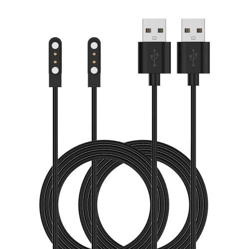 ［RuenTech］Haylou Watch 2 Pro/Haylou RS4 Plus対応スマートウォッチ充電器 ポータブルUSBポート付き腕時計充電スタンド Haylou Solar Lite/Haylou GST Lite用1 m長磁気吸引充電ケーブル (2)画像