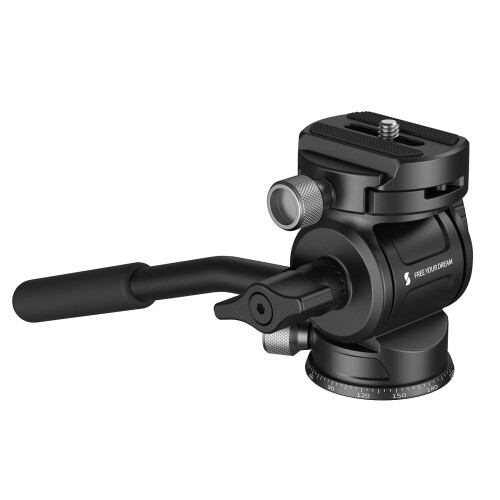 SmallRig CH3 ビデオ雲台 三脚フルードヘッド パン ティルトヘッド Arca Swiss 用クイックリリースプレート付き 360° 回転 90° / -70° 傾斜に対応 カメラ、DSLR 用最大荷重 3kg 4936