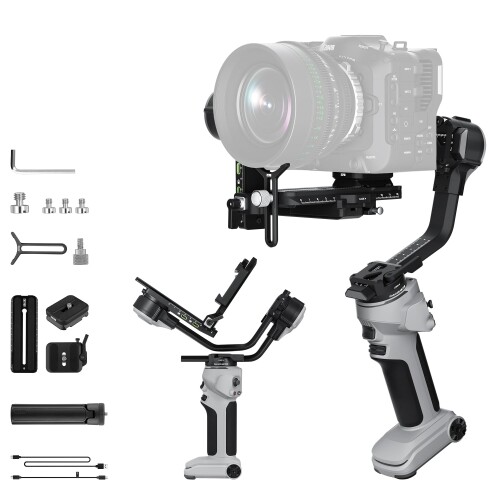 (堅苦しさ主要店)ZHIYUN CINEPEER Crane 4E ジンバルカメラ 3軸安定器 ジンバル 軽さ カメラスタビライザー「一年引きうける」, 点火装置薄墨色