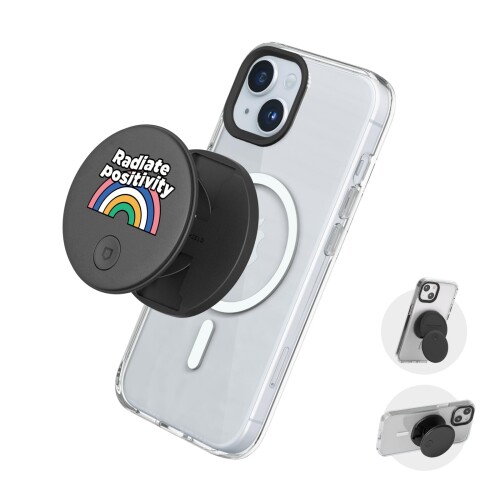 RHINOSHIELD (ライノシールド) GRIP O MagSafe対応 | MagSafe対応スマホケース用 収納式スタンド付き スマホリング 縦置き・横置き自在 スマホホルダー スマホスタンド スマホアクセサリー スリム