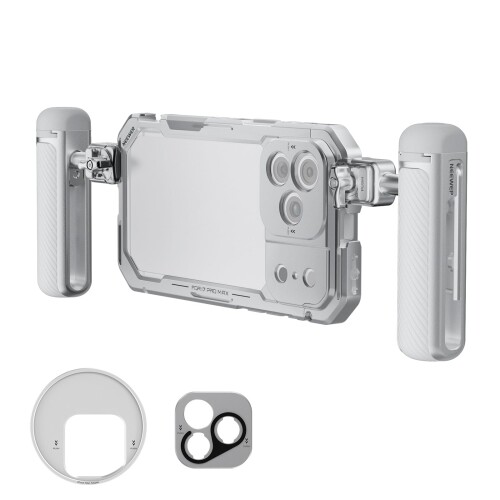 NEEWER スマホケージキット iPhone 17 Pro Max相応う ビデオリグスタビライザーアクセサリー 67粍水漉し輪っか/17粍水晶体うしろ側一皿/Tマウントアダプタ/クイックリリースハンドル2個付