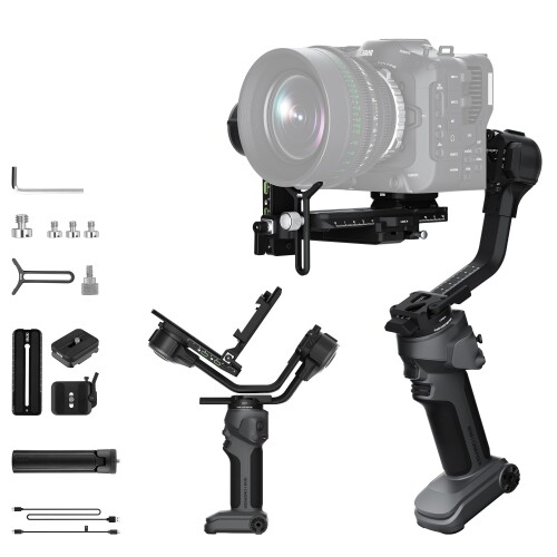 (堅苦しさ主要店)ZHIYUN CINEPEER Crane 4E ジンバルカメラ 3軸安定器 ジンバル 軽さ カメラスタビライザー, うす暗い薄墨色「一年引き受ける」, うす暗い薄墨色