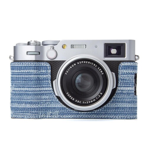 Fujifilm X-100VI 専用レトロなジーンズ出どころ手作りの二分の一入れもの 写真機保護すること押しかぶせる当て嵌めるFujifilm x100vi パウダーコンパクト腹積もり 三脚架据え置き能力のあるキズ 根もと開閉 金属元素軍事基地 (002JWDN)