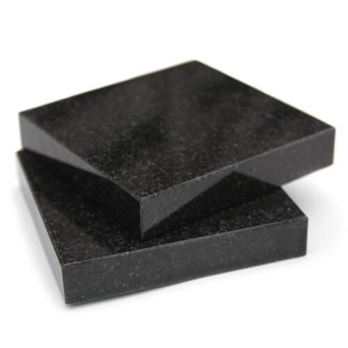 10×10cm クールなブラック この石でしか体感できない音がある スピーカー台 インシュレーター PCスピーカーに最適サイズ2枚セット 黒 ブラック10×10