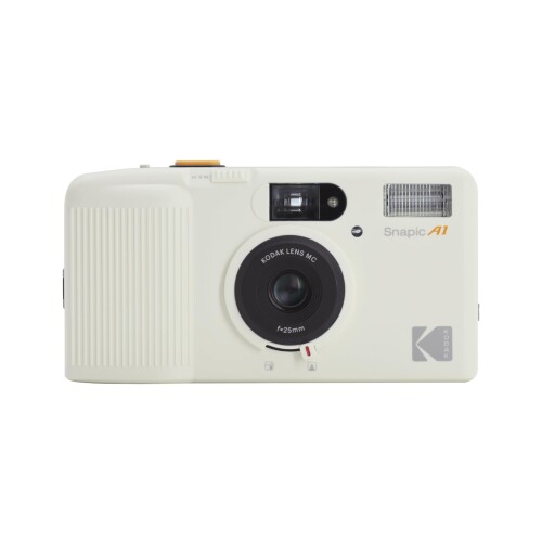 KODAK Snapic A1 35粍 写真フィルム写真機 35粍 再当て嵌める能力のある 2領域 興味の中心 軽さ パウダーコンパクト (写真フィルム\u0026単4独居室は嘱するしません) (むき出し, 象牙色白いこと)