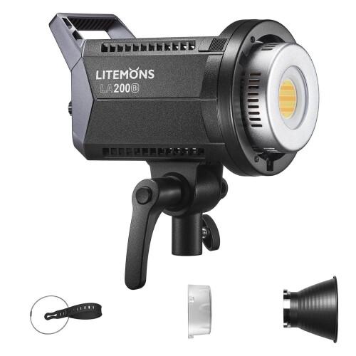 GODOX Litemons 天使の都市200Bi LED映像媒体点火装置 230W Bowensマウント 0-100%無度合い調光 2800-6500k二重色気温 1.4kg超軽さひな形 84800lux@1m 適用業務遠さ取り締まり CRI 96+ TLCI 97+ 適当お願いごと書書き著す可