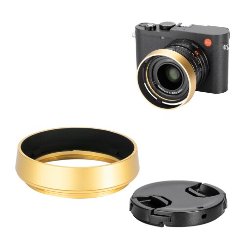 JJC 金属元素 ねじ込む式 水晶体ボンネット ライカ Leica Q3 Q3 43 Q2 Q用 Leica Q用 水晶体ボンネット取り替えっこ 水晶体旗がしら付き添い人 金管楽器（純然たる水晶体旗がしらが使えない）
