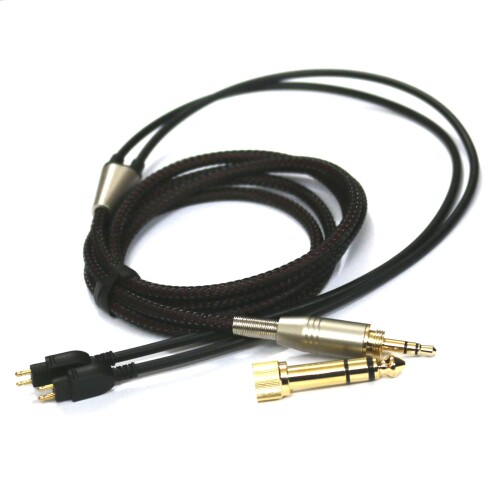 1.2m /1.5m/1.8m/ 3m 交換用オーディオ アップグレード ケーブル ゼンハイザー HD650 HD600 HD580 ヘッドホン用 1.2m 600-SJ-H-120