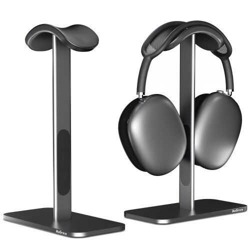MaGrnce スマートスリープスタンド Airpods Max用 アルミニウムヘッドホンスタンド 差し止める物質の状態流行り物付き添い人 住み処/力くらべお座敷/販売店用受話器納める/見せびらかす用 (暗然たる薄墨色)