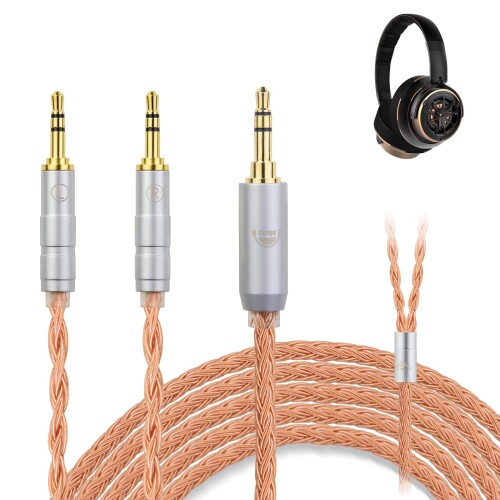 okcsc ZT16 ヘッドホンケーブル 両端2.5mm リケーブル 交換ケーブル イヤホン・ヘッドホン用 16芯 純銅 Sol Republic用 V8・V10・ V12・X3に適合 長さ1.5m 3.5mm