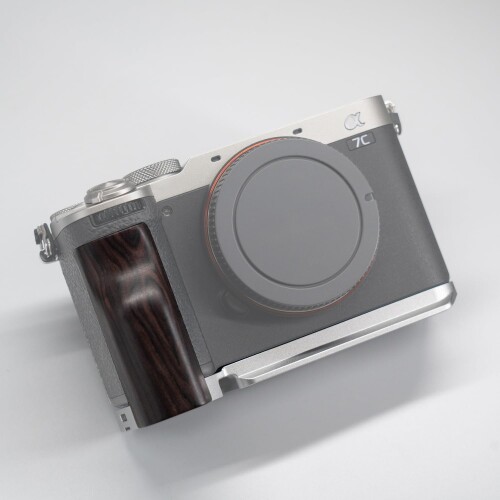 対応 Sony ソニー A7C Mark II A7C2 ILCE-7CM2 A7CR カメラ専用L型プレート ? レトロな高級な実木ハンドル ? Arca標準仕様 (紫檀の木B)|まばし商店