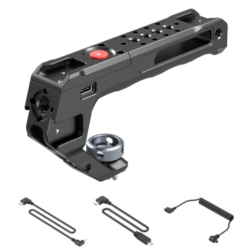 SmallRigトップハンドル ARRI 3/8インチ-16穴対応 録画開始/停止リモートトリガー搭載 A7 III/ FX3/ A6600に対応 R5II/ R5Cに対応 FUJIFILM X-H2S/ X-T5に対応 Panasonic S5 II/ GH5に対応 4927