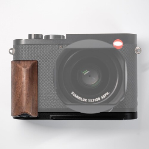 Iborrys 高級レトロ実木 カメラグリップ 、対応 Leica ライカ Q3 カメラ 、 専用 L型クイックリリース プレート 職人手作り プレミアム天然 木製ハンドル (クルミの木)|まばし商店