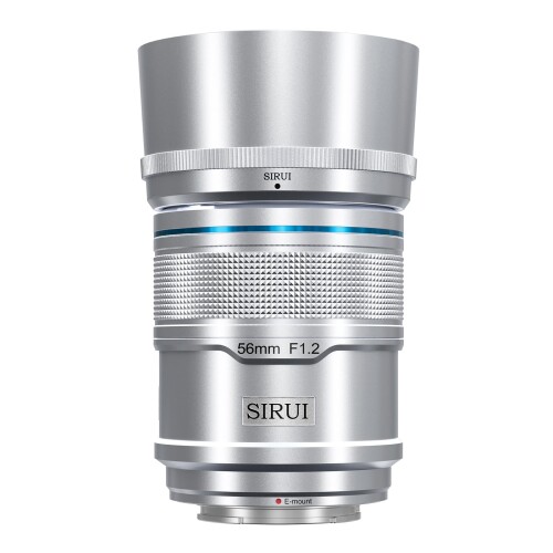 SIRUI Sniper 56mmオートフォーカスレンズ、F1.2広角APS-CカメラレンズA5 A6 A7 FX A9 ZV-Eシリーズ(Eマウント、シルバー)