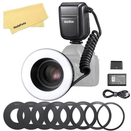 Godox MF-R76 LED マクロ リング フラッシュ LCD ディスプレイ アダプター リング キヤノン ソニー ニコン 富士 オリンパス パナソニック ペンタックス カメラ フラッシュ スピードライト用
