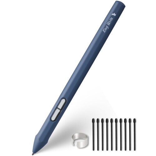 King Write SY05 黒いこと Galaxy Note | 富士通 Quaderno クアデルノ (Gen.2/Gen.3C) 用EMRスタイラスペン 高正確性 最大限度4096気泡管水準器筆圧対応 パームリジェクション相応う 消ゴム役立つこと相応う